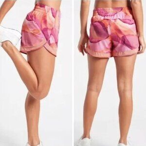 Athleta Womens Printed Mesh Racer Run Short 4" Shorts Size 3X